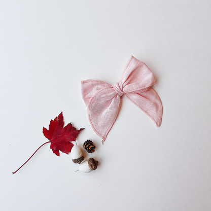 Pink Linen Bow