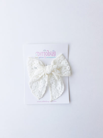 Ivory Lace Bow