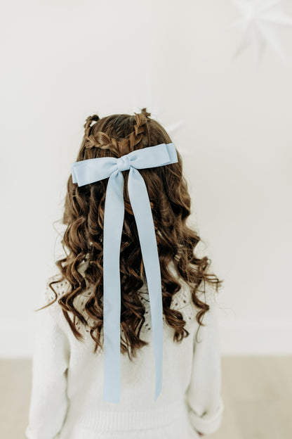 Light Blue Satin Bow