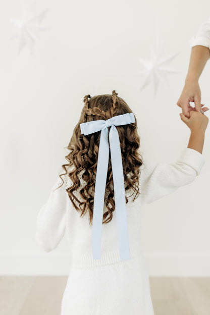 Light Blue Satin Bow