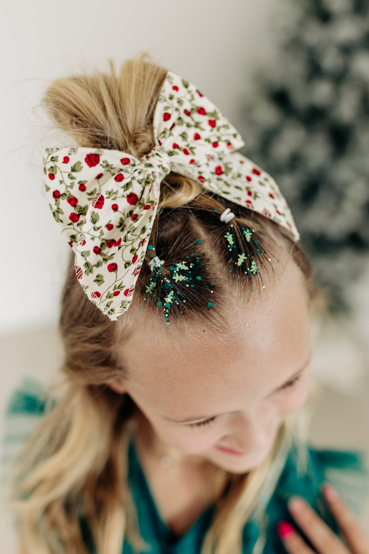 Christmas Floral Bow