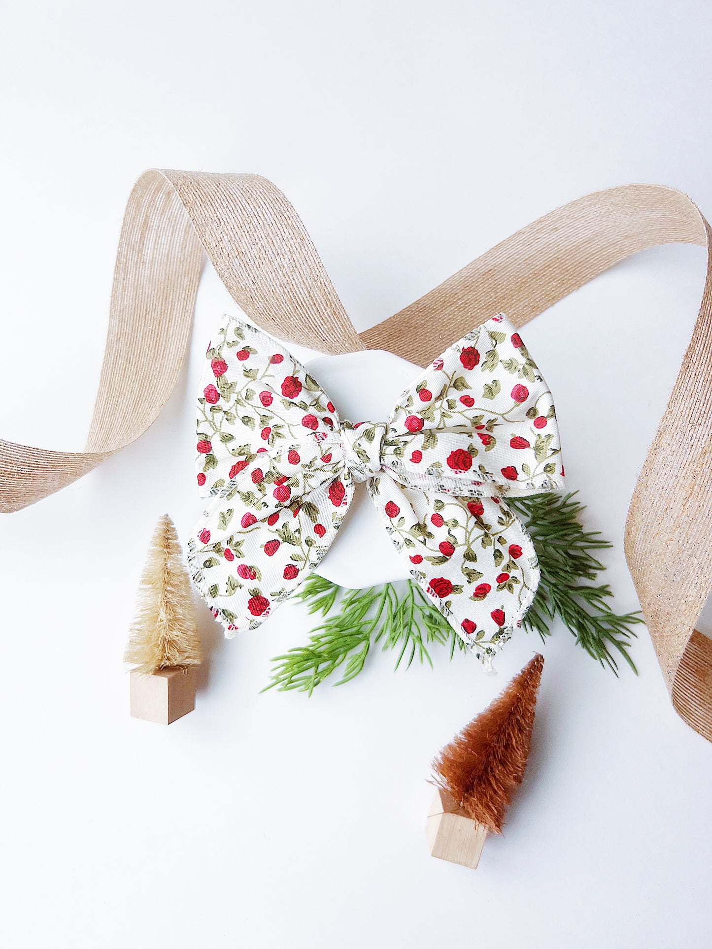 Christmas Floral Bow